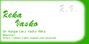 reka vasko business card